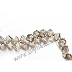 Bead, smoky quartz (heated/irradiated),light to medium, 6x6mm dice. Sold per 16-inch strand