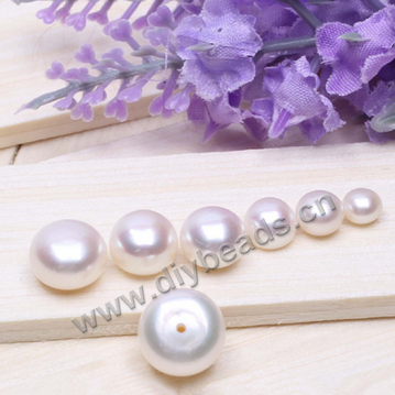 Pearl,cultured freshwater,white,5.5-6mm button,flat back, AAAA grade. Sold per pkg of 1 bag