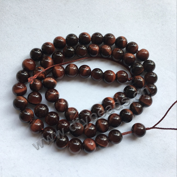 Wholesale 6mm high quality loose gemstone beads red tiger eye stone 