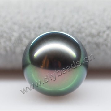 Pearl, Tahitian saltwater pearl(natural), black, 10-11mm round,loose beads, Sold per package of 1pcs