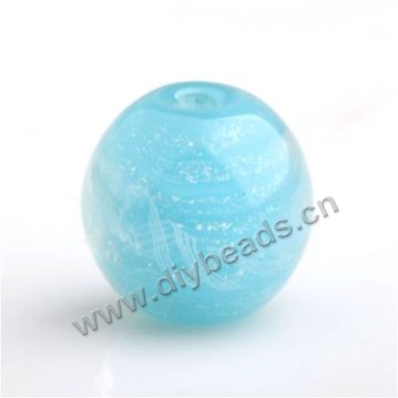 Bead,Japan lampworked glass,green, 16x16mm round.mini order 100pc 