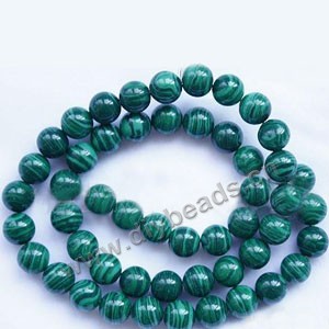Bead, malachite (imitation), green, 8mm round. Sold per 15-inch strand.