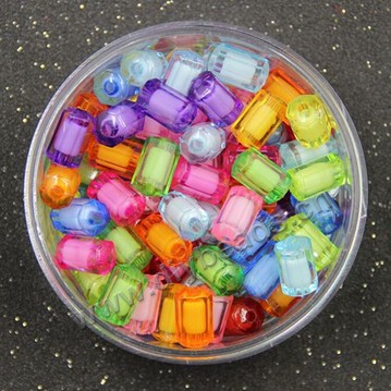 wonder Bead, acrylic, mixed colors , 20mm round tube beads. Sold per 500-gram pkg.