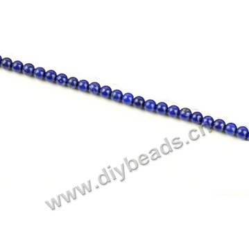 Bead, lapis lazuli (dyed), 6mm round,  Mohs hardness 5 to 6. Sold per 15-inch(38cm) strand