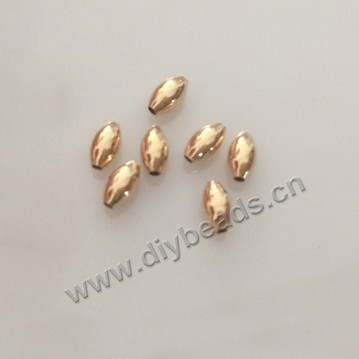 Bead,copper,14k gold filled,smooth oval,3x5mm with 1mm hole,Sold per pkg of 10 pieces.