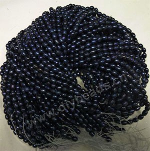 Pearl mix, cultured freshwater pearl (dyed), black, 6-7mm rice,B grade. Sold per pkg of (25) 15-inch strands.
