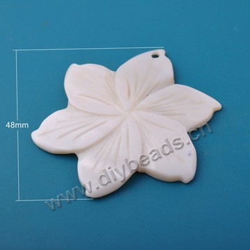 Bead,freshwater shell ( natural ),white,48*48mm ,leaves.Sold per pkg of 1000pcs.