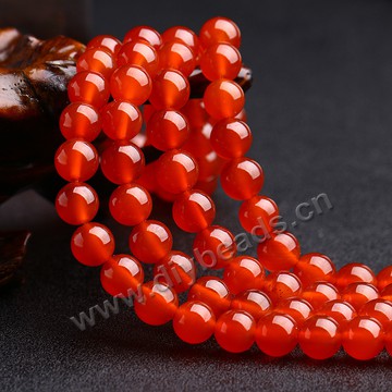 wholesale natural high quality red agate gemstone beads 6mm diameter