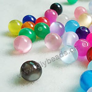 Bead, acrylic, cat's eye  mixed  colors, 10mm round. Sold per pkg of 50ps