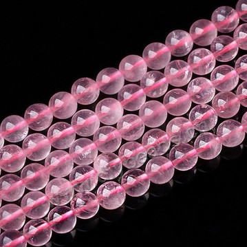 Bead,rose quartz,4mm round . Sold by strands