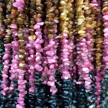 Bead, colorful  tourmaline chip stone beads,  Sold per 180mm per strand