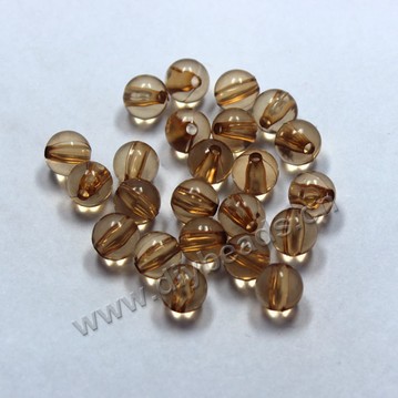 Bead, acrylic, lucid coffee, 10mm round. Sold per pkg of 100ps