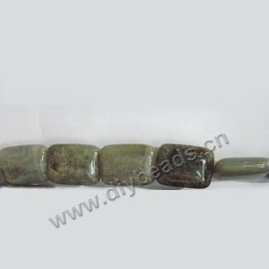 Bead, labradorite (natural), 15x20mm rounded puffed rectangle, Mohs hardness 6 to 6-1/2. Sold per 15-inch strand
