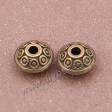 Bead, alloy, 6*6mm satellite shape, antique bronze color, Sold per pkg of 500 pcs.