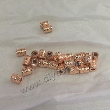 Bead, 925 sterling silver, 45*55mm,  rose gold plated color Sold per pkg of 1 bag-10 pieces.