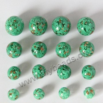 Bead, Imitation Turquoise, 2.0cm round. Sold per 10pcs.