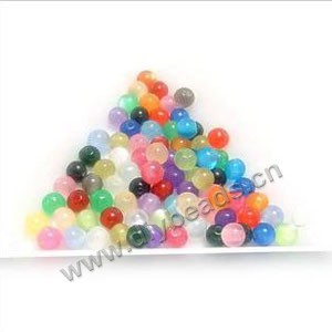 Bead, acrylic, cat's eye  mixed  colors, 4mm round. Sold per pkg of 100ps
