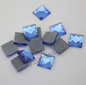 Glass Beads, Crystal, Variety of Colors, 10*10mm size square, Sold per pkg of 100 pcs.