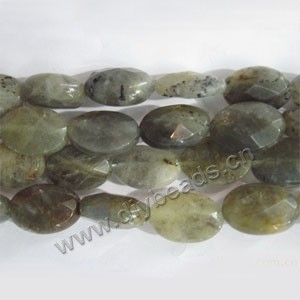 Bead, labradorite (natural), 15x20mm faceted oval, Mohs hardness 6 to 6-1/2. Sold per 16-inch strand