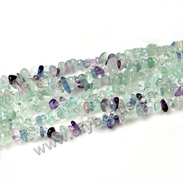 Bead, rainbow fluorite chip bead, 5-8mm,85cm length. Sold per 5 strand.