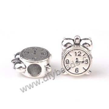Bead,big-hole beads,hot sale the alarm clock designed beads for DIY beaded bracelet ,Sold per pkg of 5ps