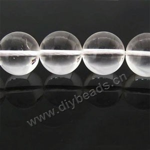 Bead,clear quartz crystal (natural), 16mm round. Sold per 16-inch strand