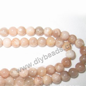 Bead, sunstone (natural), 7mm  round. Sold per 16-inch strand.