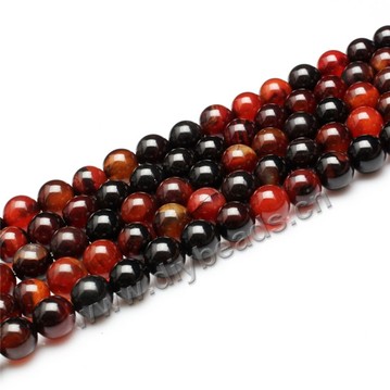 Bead,natural agate, Crazy,smooth 8mm round, Sold per one strand.