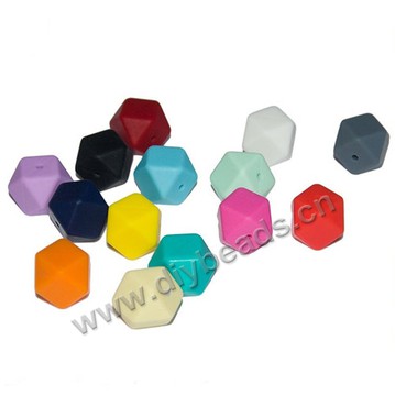17mm hexagonal food grade silicone beads
