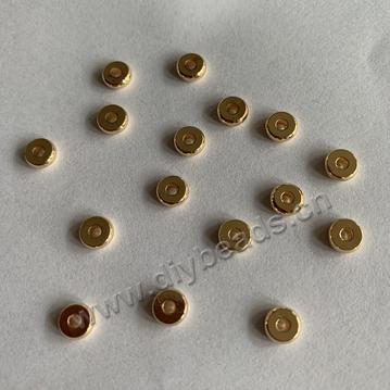 Jewelry accessories 6mm chip disk 24k gold filled flat round spacer beads for bracelet making DIY