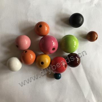  Factory hot sale colorful DIY Environmentally friendly large wooden beads