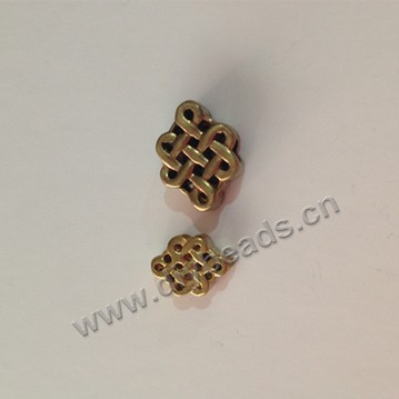 Bead,big-hole beads,brass bead ,9*12*3mm, Sold per pkg of 100ps
