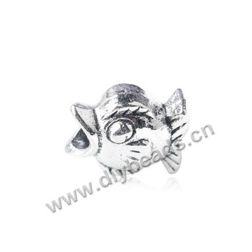 Bead,big-hole beads,zinc alloy,fish shape,14*12mm,Sold per pkg of 100pcs