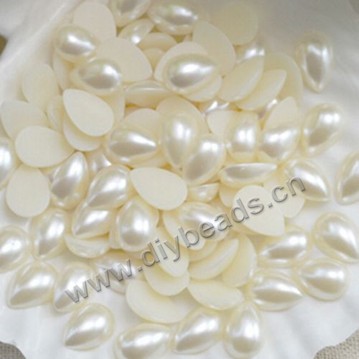 Bead,acrylic pearl,white,4x6mm water drop .Sold per pkg of 10000pcs