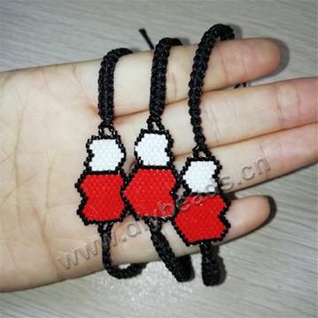 Hot sale glass seed beads handmade braided adjustable bracelet