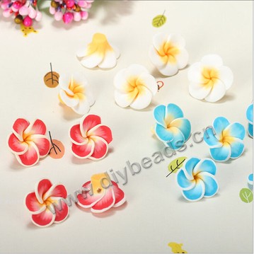 Bead, polymer clay,mixed color,20x10mm flower. Sold per pkg of 5.