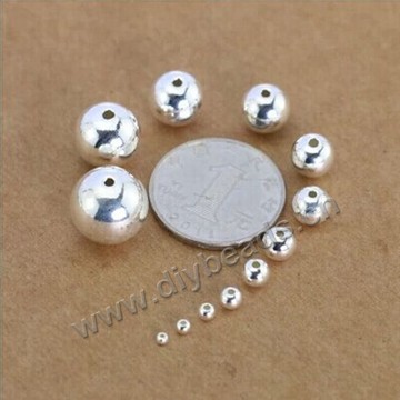 Bead,990 silver,4mm, Sold per pkg of 100 pieces.
