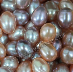 Pearl, cultured freshwater ,peach/mauve, 7-8mm half-drilled teardrop, AAA grade. Sold per pkg of 2pairs