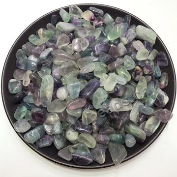 Bead Chips, natural fluorite chips without hole, 9-15mm. Sold per pkg of 5kgs
