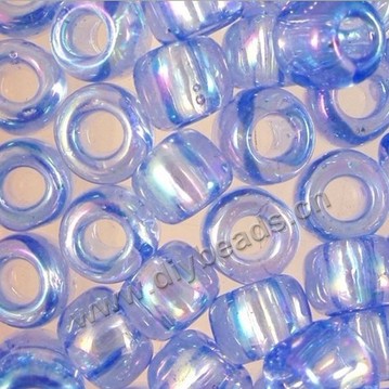 seed bead,glass,Transparent light blue,#6 round,sold per pkg of 50g,  approximately 700ps.