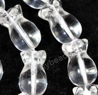 Bead,clear quartz crystal (natural), 8x10mm vase A grade. Sold per 16-inch strand