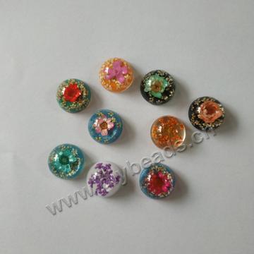 Round Fashionable High-end plastic resin dried flower rings accessories 