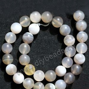 Bead, Botswana agate (natural), 10mm round. Sold per 16-inch strand.