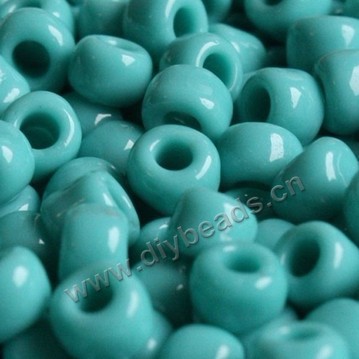 seed bead,glass,opaque blue,#6 round,sold per pkg of 50g,  approximately 700ps.