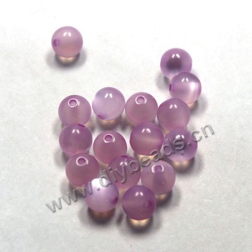 Bead, acrylic, cat's eye lilac, 10mm round. Sold per pkg of 100ps