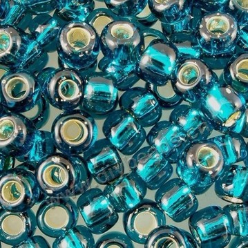 seed bead,glass,Transparent blue,#6 round,sold per pkg of 50g,  approximately 700ps.