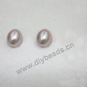 Pearl, cultured freshwater ,mauve, 13mm half-drilled rice, AAA grade. Sold per pkg of 1pairs