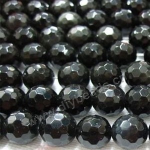 Bead, rainbow obsidian (natural), 12mm 128faceted round. Sold per 15-inch strand
