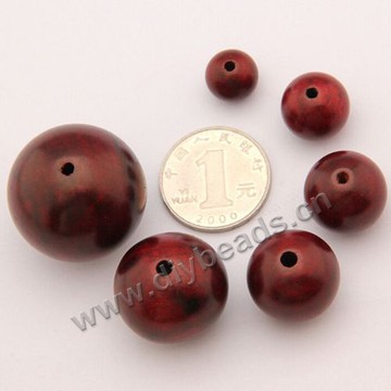 Beads,rosewood,round,25mm. Sold per pkg of 50ps
