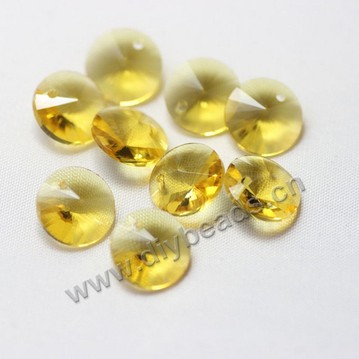Bead, glass, gold, 10mm faceted satellite, sold per pkg 5 bags.